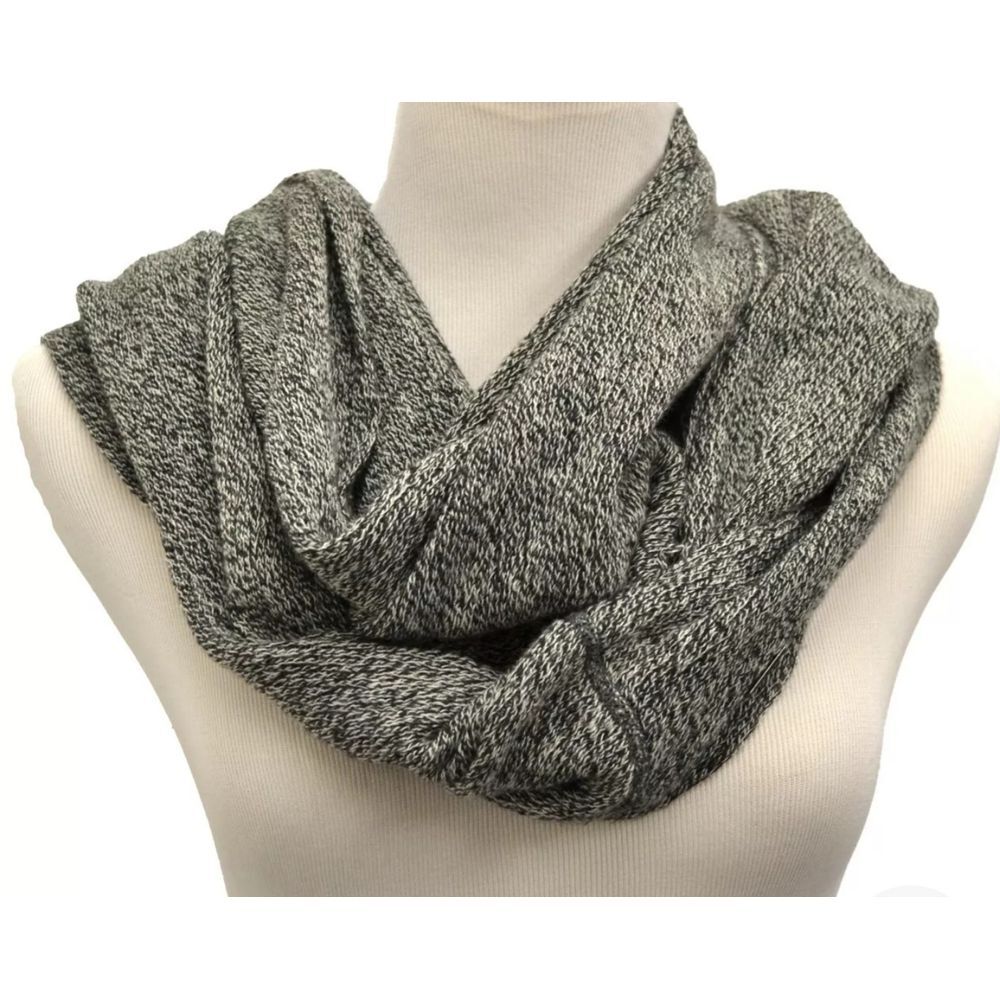 Calvin Klein Loop Infinity scarf‎ Marbled Brown White Neck Warmer Unisex Winter